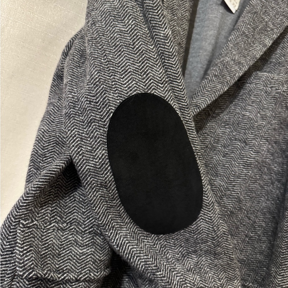 Vince Men’s Gray Herringbone Blazer Jacket XL Elbow Patch Casual Sport Coat NWT - Picture 5 of 10
